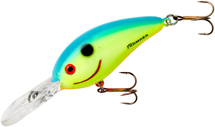 Crankbait Bomber Fat Free Fingerling - CHBL Chartreuse Blue