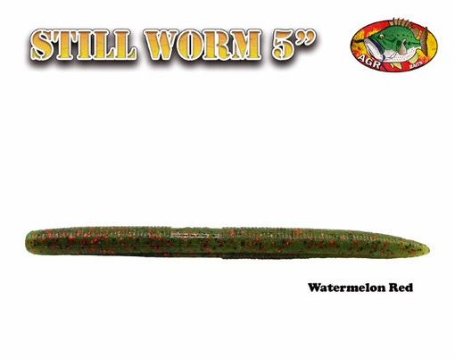 AGR Baits Still Worm - Watermelon Red