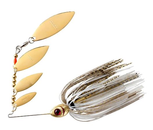 Booyah Spinnerbait Super Shad Quad Blade - 611 Golden Shiner