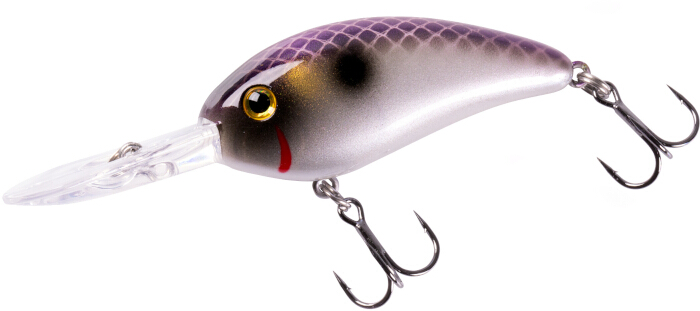 Crankbait Bomber Fat Free Fingerling - 523 Purple Pearl Ayu