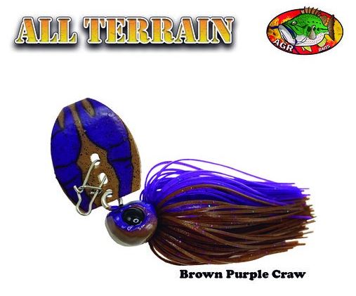 AGR Baits Chatterbait All Terrain - Brown Purple Craw