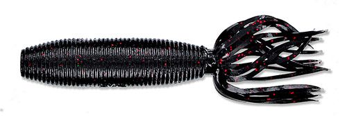 Gary Yamamoto Fat Ika - 051 Black w/ small Red Flake