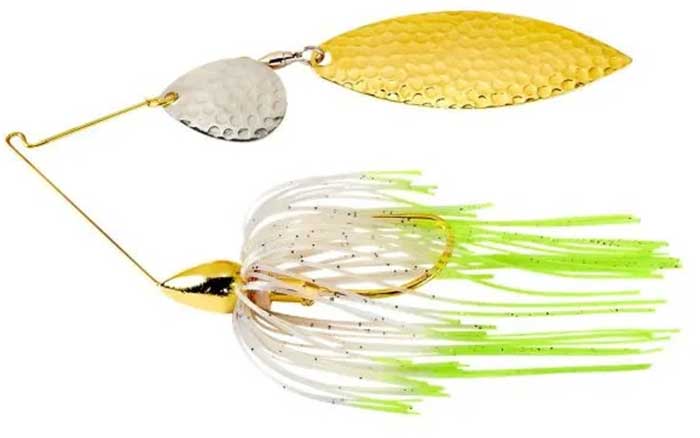 War Eagle Spinnerbait Hammered Gold Frame TW - GTH50 Hot Blue Herring