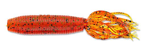 Gary Yamamoto Fat Ika - 196 Pumpkim w/ lg Black e sm Green 