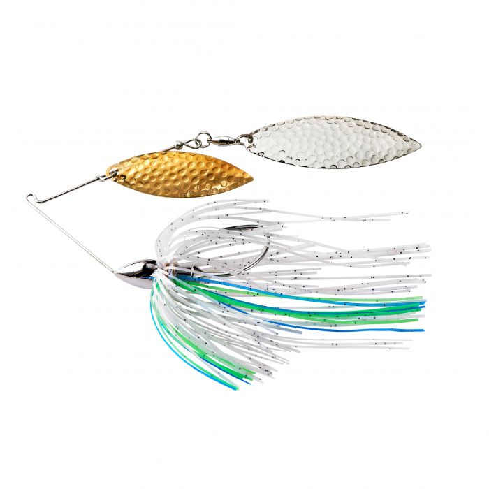 War Eagle Spinnerbait Hammered Nickel Frame DW - NWH08 Blue Herring