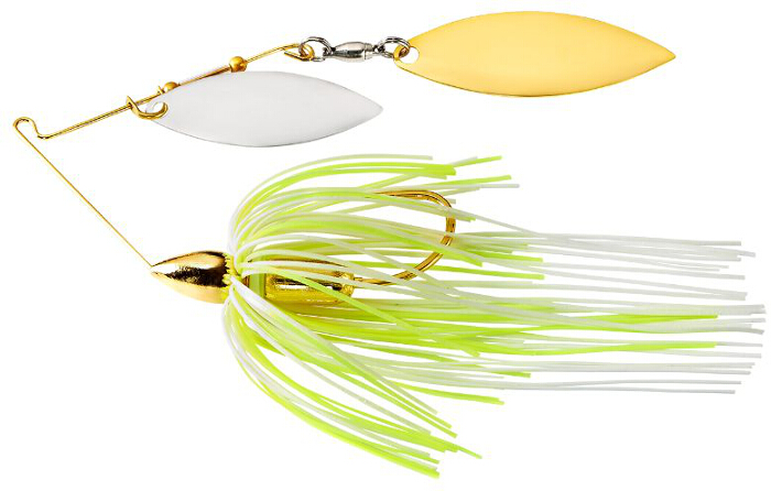 War Eagle Spinnerbait Screamin Eagle Gold Frame DW - SEGW16 Hot White Chartreuse
