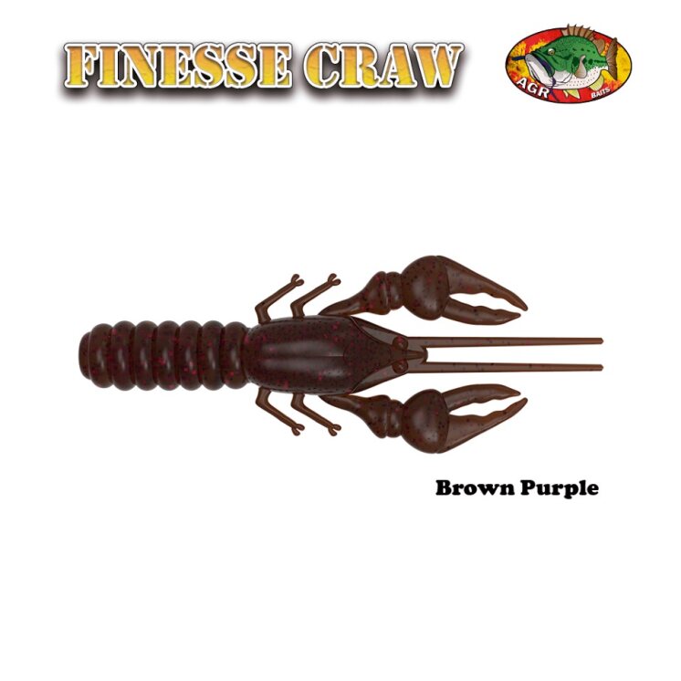 AGR Baits Finesse Craw - Brown Purple