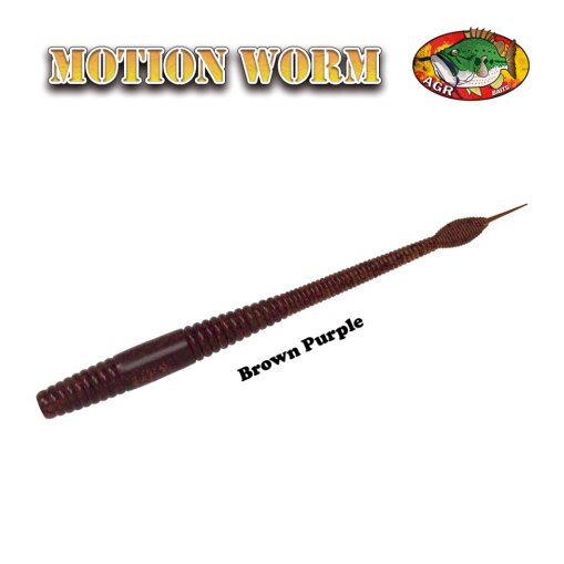 AGR Baits Motion Worm - Brown Purple