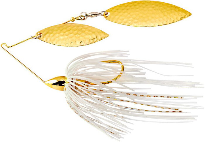 War Eagle Spinnerbait Gold Frame Hammered DW - GWH01G White Gold 