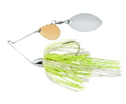 War Eagle Spinnerbait Nickel Frame Finesse Colorado/Turtleback - White Chartreuse  
