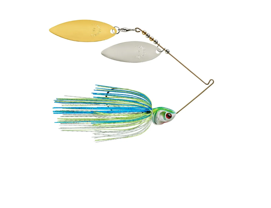 Spinnerbait Booyah Covert DW - NGW730 Wht Chart Blue - DBL Wil Nkl/Gld