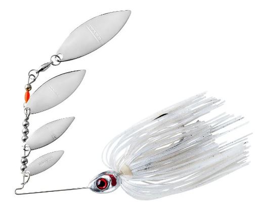 Booyah Spinnerbait Super Shad Quad Blade - 609 Pearl Shiner