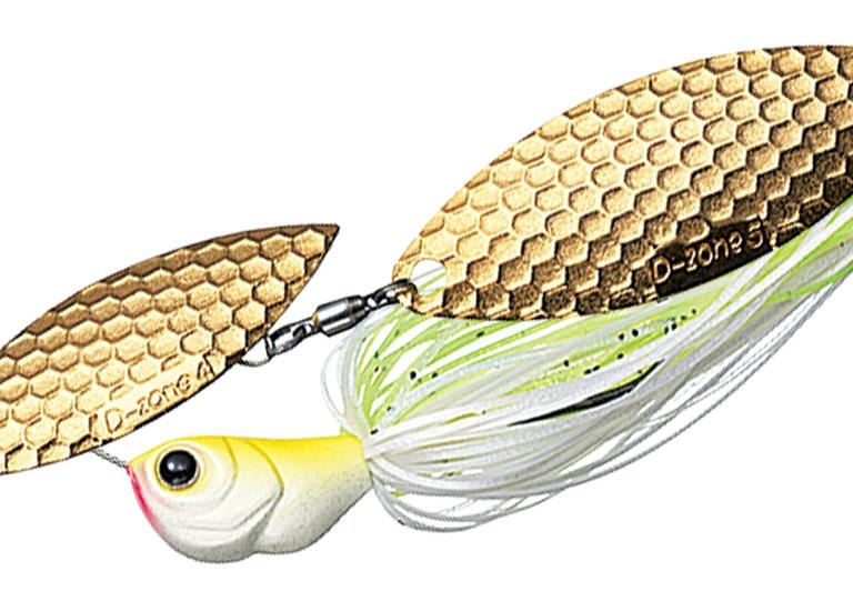 Evergreen Spinnerbait D Zone - 14 White Chart (F/R= Gold)
