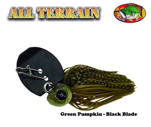 AGR Baits Chatterbait All Terrain - Green Pumpkin/Black Blade