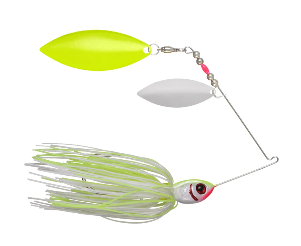 Spinnerbait Booyah Glow Blade Double Willow - 616 White Chartreuse 